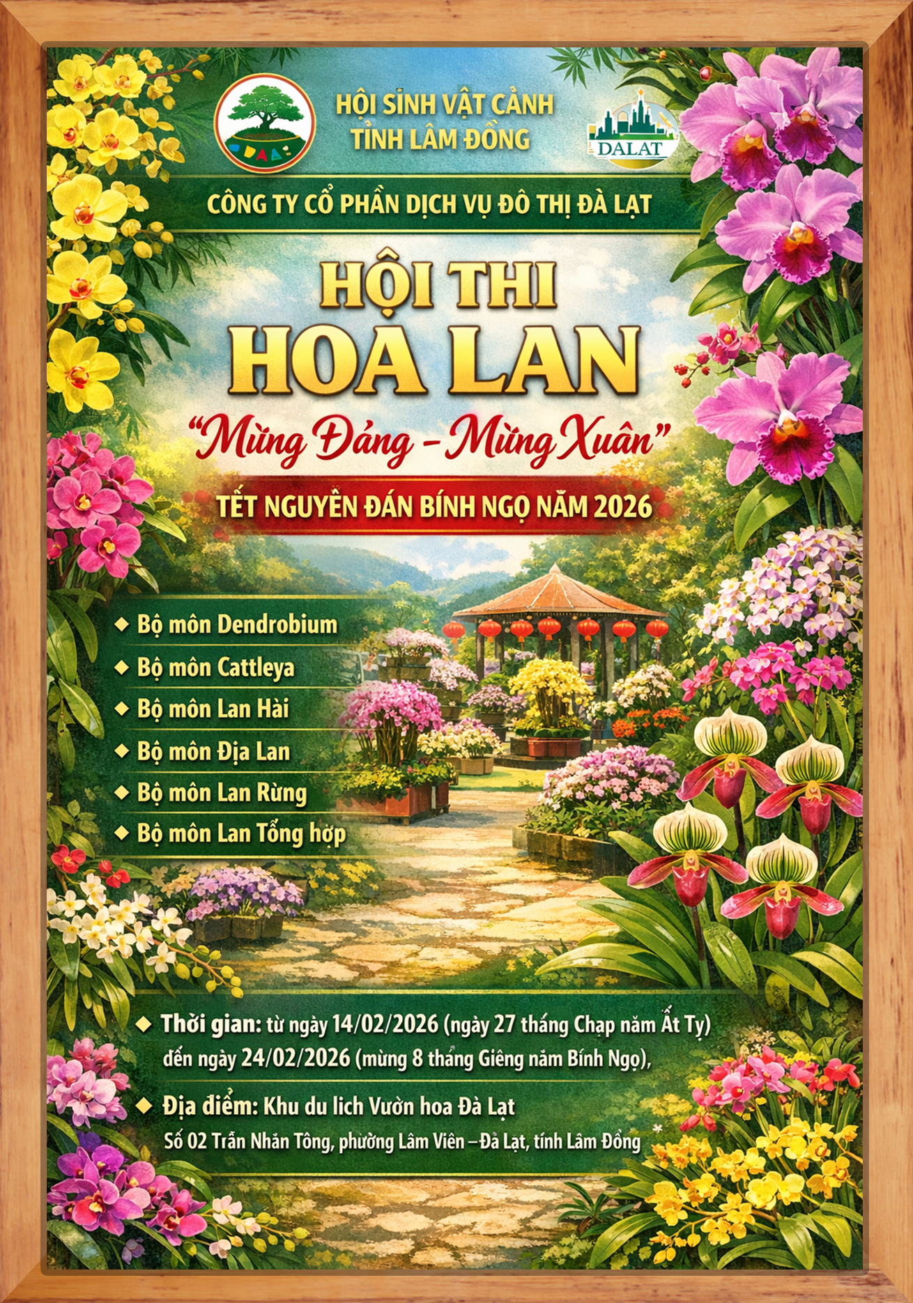 HỘI THI HOA LAN “MỪNG ĐẢNG – MỪNG XUÂN” TẾT NGUYÊN ĐÁN BÍNH NGỌ NĂM 2026